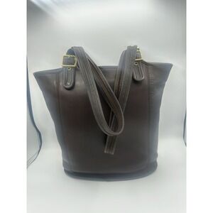 Vintage Coach Legacy Large Shopper 9090 Tote Bag Mahogany Brown Leather Purse